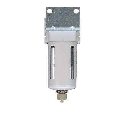 PneumaticPlus SAFM400-N04B Compressed Air Coalescing Filter, 0.1 Micron, 1/2" NPT - Poly Bowl, Manual Drain, Bracket