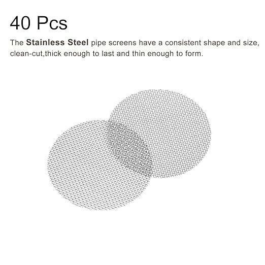 MECCANIXITY Pipe Screen Stainless Steel Screens, 13/16 Inch (20mm) Diameter for Pipe Filter, Pack of 40