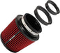 3" 3.5" 4" Inlet Car Replacement Cold Air Intake Filter 76mm 89mm 102mm 3 Sizes in 1 High Flow Performance Cone Air Filter (Red)