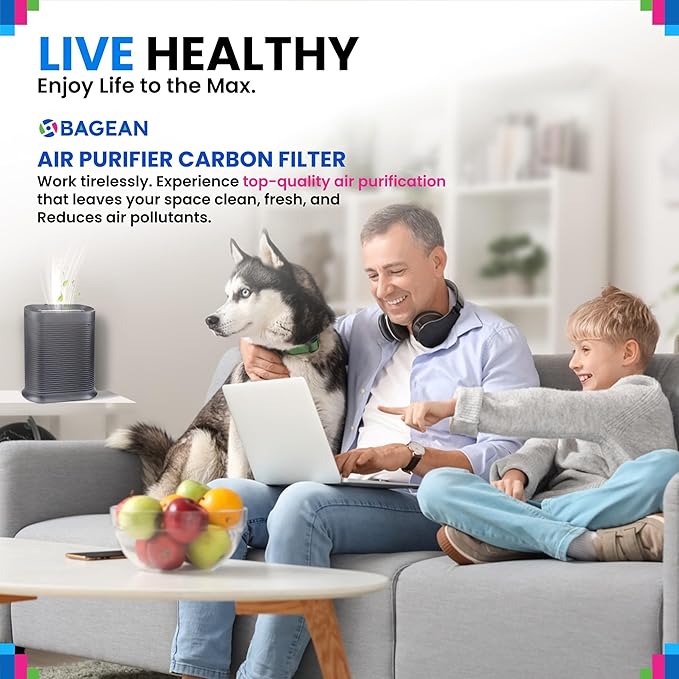 Bagean HPA300 Carbon Pre Filter A Compatible with Honeywell Air Purifier Filter Replacement - Fits HPA300 HPA5350 HPA5300B Series - Activated Prefilter A Absorbs Odor & Filters Freshen the Home (8-Pk)