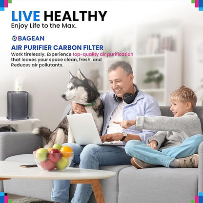 Bagean HPA300 Carbon Pre Filter A Compatible with Honeywell Air Purifier Filter Replacement - Fits HPA300 HPA5350 HPA5300B Series - Activated Prefilter A Absorbs Odor & Filters Freshen the Home (8-Pk)