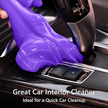 PULIDIKI Car Cleaning Gel for Car Cleaning Putty Car Putty Auto Detailing Tools Car Slime Cleaner Dust Cleaning Gel for Car Interior Cleaner Car Accessories Keyboard Cleaner Purple, 4 Pack (100g Each)