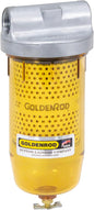 Dutton-Lainson Company - GOLDENROD 495-3/4 Bowl Fuel Tank Filter with 3/4" NPT Zinc Die-Cast Top Cap Fittings - See-Through Bowl Compatible with Biodiesel Blends - 10-Micron Diesel & Fuel Tank Filter
