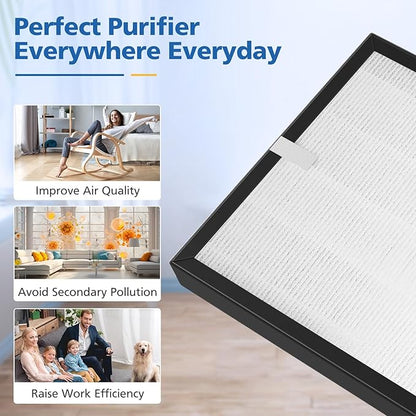 LINNIW TZ-K2 Replacement Filter Compatible with ToLife Air Purifier TZ-K2, 3-in-1 High-Efficiency Activated Carbon and Pre-Filter, TZ-K2-A Replacement Filters, 3 Pack