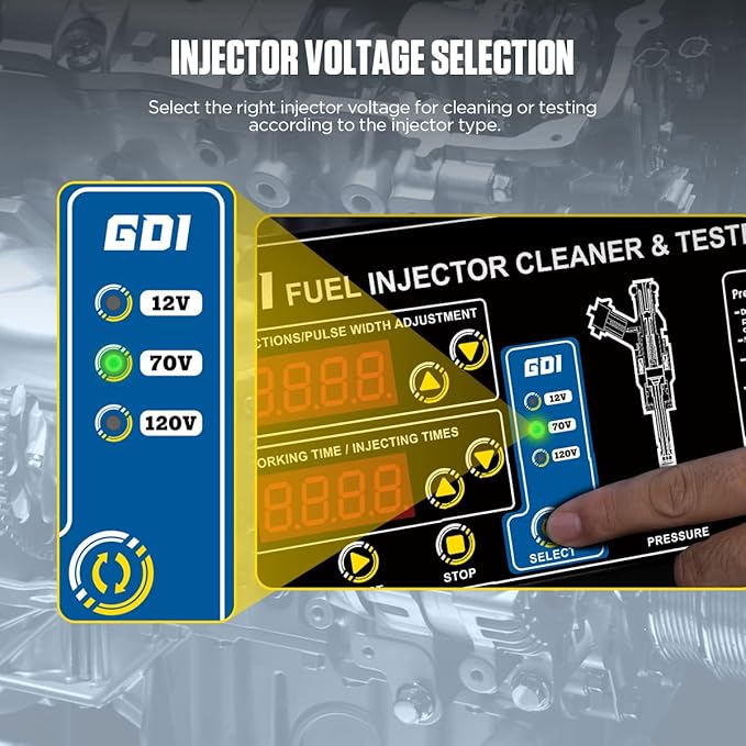 AUTOOL GDI Fuel Injector Cleaner & Tester 110V Ultrasonic Wave Fuel Injection Leakage Tester 6-Cylinder Automotive Fuel Injector Cleaning Machine