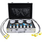 SINOCMP Hydraulic Pressure Test Kit with 3 Gauges 25/40/60 Mpa, 9 Couplings, 3 Test Hoses, Hydraulic Gauge Tester Set for Excavator Construction Machinery