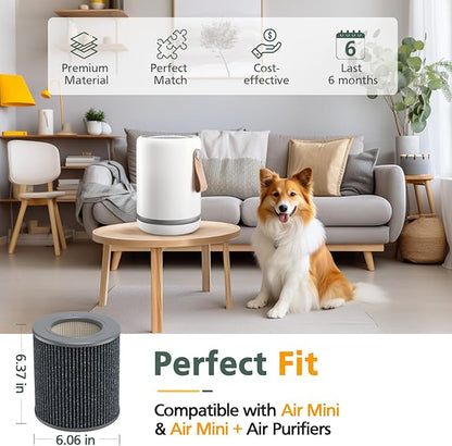 1 Pack Air Mini PECO-HEPA Replacement Filters Compatible with Moleku-le Tri-Power Air Mini and Air Mini + Air Purifiers