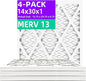 14x30x1 MERV 13 (4-Pack) Pleated Air Filter (Actual Size: 13.75"x29.75"x0.75") MPR 1900 & FPR 10, Furnace Air Filters,14x30x1 air filter