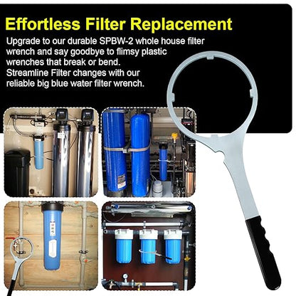 Whole House Water Filter Wrench 6.29 in, Compatible with SPBW-2 Big Blue Metal Water Filter Housing Wrench