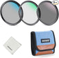NEEWER 67mm UV/CPL/ND Lens Filter Kit, UV Protection + Circular Polarizing + Neutral Density (ND8) Camera Lens Filter Set with Multicoated Optical Glass, Slim Frame & Upgraded Foldable Storage Case