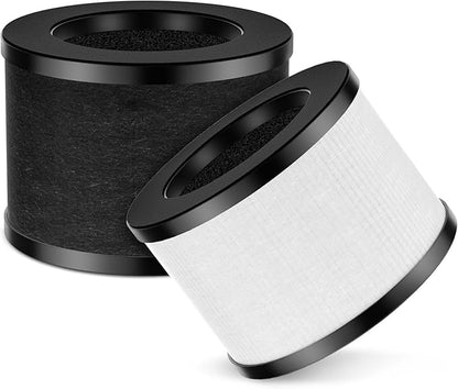 2 Pack TZ-K1 Replacement Filter Compatible with ToLife TZ-K1 Air Puri-fier, MK01 MK06, FreAire KN6391 Air Purifiers and VOOPNU DH-JH12 Air Purifier, 3-in-1 HEPA High-Efficiency Activated Carbon Filter