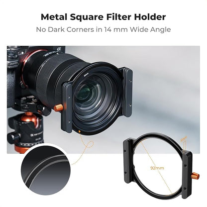 K&F CONCEPT 100mm Square ND1000 (10 Stop) Filter +150mm Soft GND8 Filter (3 Stops) + Metal Holder + 8 x Adapter Rings Square Kit for Camera Lens