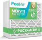 20x20x1 Air Filter – 6 Pack, MERV 11 Pleated HVAC & Furnace Filter, Electrostatic Mechanical Filtration (Actual Size 19.75 x 19.75 x 0.75)