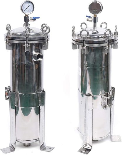 304 Stainless Steel Bag Filter Housing, Industrial Process Filter Housings, Pressure Filter Device, Removes Particulate Impurities, Real-Time Pressure Monitoring