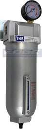 HEAVY DUTY INDUSTRIAL GRADE COALESCING FILTER WITH 0.01u MICRON ELEMENT, METAL BOWL, REMOVES 99.98% MOISTURE, VAPOR AND OIL FROM COMPRESSED AIR LINES, AUTO DRAIN (3/4" NPT, 11oz)