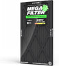 PuroAir MegaFilter - 14x25x1 Air Filter MERV 13 Activated CarbonTech Defense - Heavy Duty 3 Layer Furnace Filters Allergens, Pollen, Dust, Pet Dander, Smoke, Odors - HVAC Air Filter 14x25x1 (1-Pack)