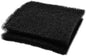 Black Coarse Filter Media, 1.25" Thick, 12" x 12" Pads, 2 Pack, Perfect for Aquariums, Ponds or Water Gardens, Made in USA