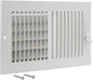 EZ-FLO 10 x 6 Inch (Duct Opening) Air Vent Cover for Wall or Ceiling, Two-Way Ventilation Register, Solid Steel HVAC Register Cover, White, 61610