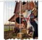 Farm Cows Living Room Curtains 96 Inch Length, Window Curtains Tab Top, Farmhouse Barn Funny Animals Butterfly Light Filtering Window Treatments Drapes 52"x96" 2 Panel
