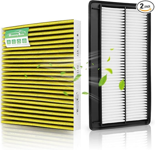 Engine and Cabin Air Filter Combo for Acura MDX 3.5L 2022-2026,Honda Pilot 3.5L 2023-2026 Air Filter Replacement #CF11182 17220-61A-A00 Car Accessories 2 Pack