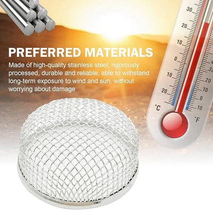 Shakas 2 PCS RV Furnace Vent Screen, Stainless Steel Stove Flying Insect Protection Barrier Mesh Cover, Multi-purpose Conversion Accessory for Do-therm Suburban RV Camper (Silver)