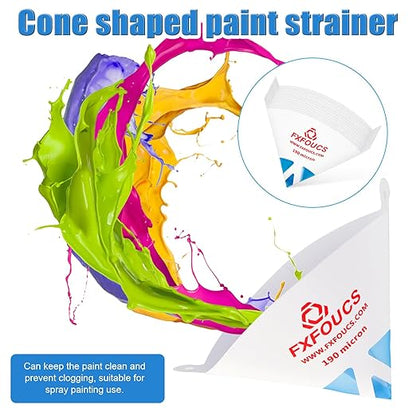250 Pack of Premium Paint Strainers with 190 Micron Fine Mesh Filters - 3D Printing Ultra-Flow Blue Nylon Cone Strainers for Paint and Fluid Filtration