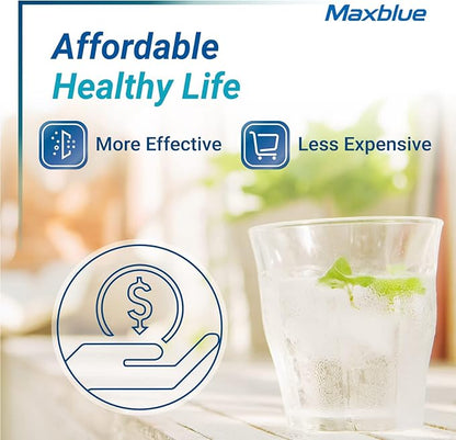 Maxblue Replacement for GE® RPWFE®, RPWF (with CHIP) Refrigerator Water Filter, Compatible with WSG-4, WF277, GFE28GMKES, PFE28KBLTS, GFD28GSLSS, PWE23KSKSS, GYE22HMKES, DFE28JSKSS, 4 Filters