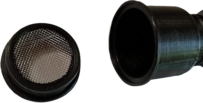 Aftermarket New Improved Wedco Gas Fuel Spout with Screen to Keep Dirt & Debris Out of Your Expensive Equipment. Black, Durable & Flexible with Gasket & Nozzle Tip Cap.