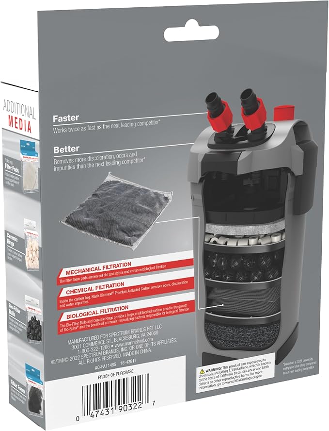 Marineland Carbon Bags, 2 Count, Support Chemical Aquarium Filtration, Rite-Size S, T and X, Fit All C-Series and Magniflow Canister Filters