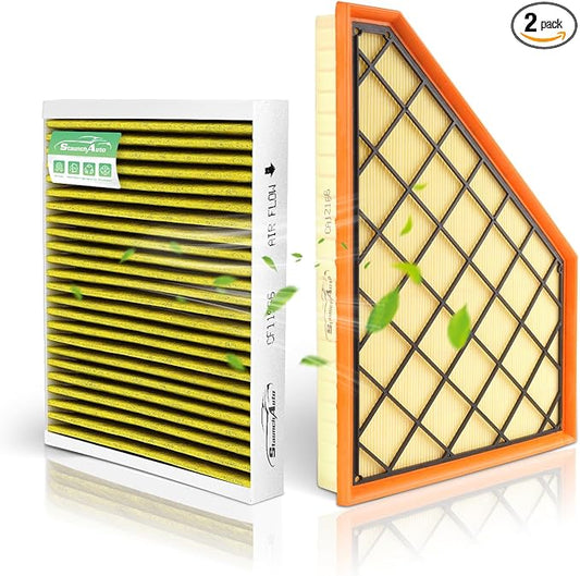 Engine and Cabin Air Filter Combo Set for Traverse 2018-2026, Blazer 2019-2026, Acadia 2017-2026,Enclave 2018-2026,XT5 2017-2026,XT6 2020-2026 Air Filter Replacement #CA12166,CF11966,13356914,23321606