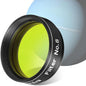 Astromania Telescope Filter, Planetary Filter with Metal Frame for Astronomical Telescope Eyepiece, 1.25 Inch Telescope #8 Yellow Color Filter for Enhancing Contrast in Lunar Planetary Observation