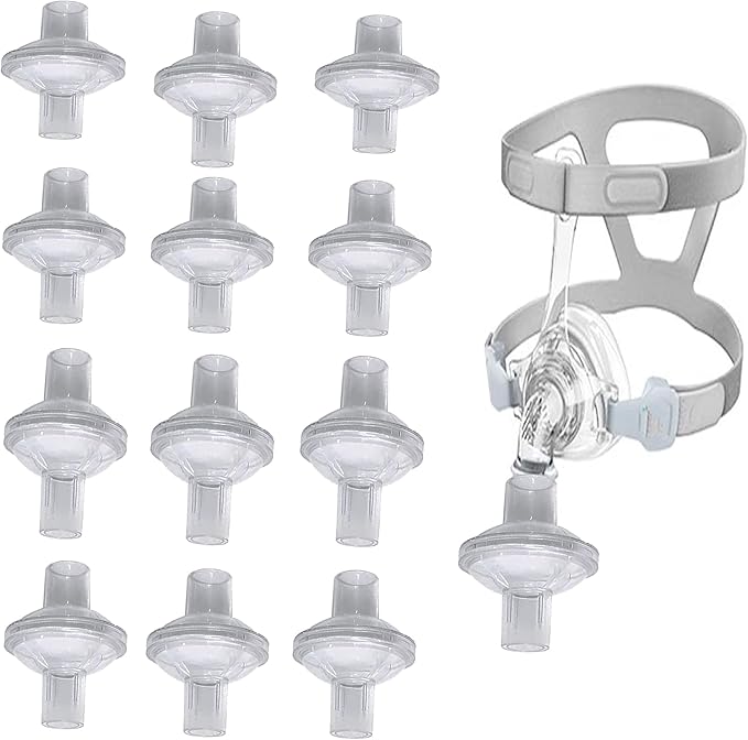 12 Packs Universal Filters Fit in-Line Filter,Filtered Air Connector Compatible with Dreamstation,Fits All 22mm 25mm Heating Tube Machine