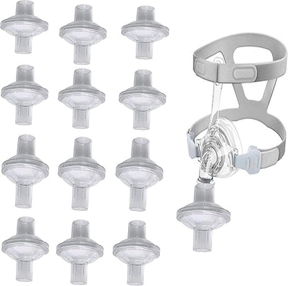 12 Packs Universal Filters Fit in-Line Filter,Filtered Air Connector Compatible with Dreamstation,Fits All 22mm 25mm Heating Tube Machine