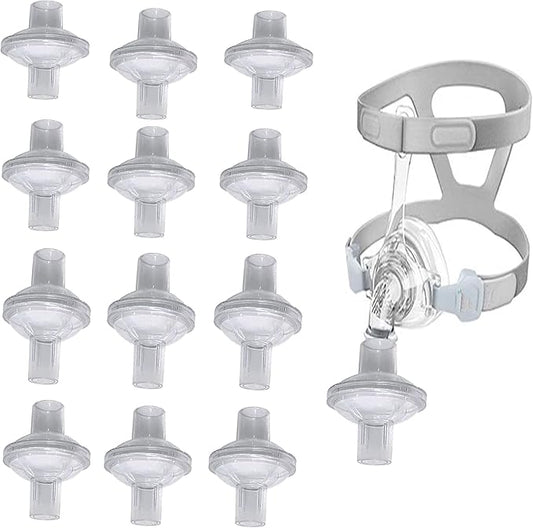 12 Packs Universal Filters Fit in-Line Filter,Filtered Air Connector Compatible with Dreamstation,Fits All 22mm 25mm Heating Tube Machine