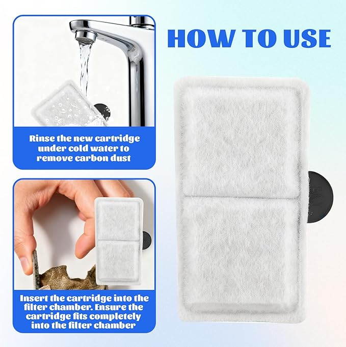 6pcs Filter Cartridges Replacement for Aquarium Water Filtration, 3.7x2.1 Inch Fish Tank Filter Compatible with Topfin EF-S & BF5 BETTAFLO Filter Systems