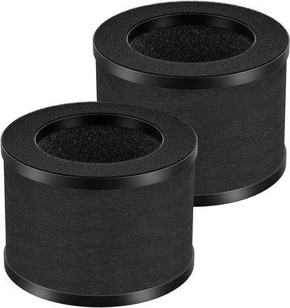 2 Pack TZ-K1 Replacement Filter Compatible with FreAire KN6391, Compatible with ToLife TZ-K1, Compatible with VOOPNU DH-JH12, for MK-01 MK-06, MJ012H, 3-in-1 Filter Replacement for Smoke Pollen, Black