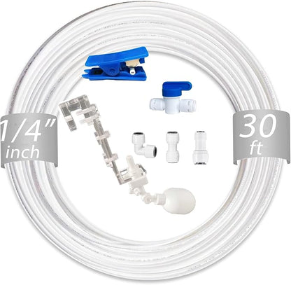NSF 1/4" inch Water Line Power-Free Auto-Top-Off System with Float Valve, Vacuum Flow Regulator Automatic Water Level Controller for Marine Aquariums.