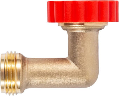 Lead-Free Brass 90 Degree Hose Saver,90°Hose Elbow Fitting Quick Swivel Connect Adapter,Thread Size 3/4" Connectors,Hose Protector with Water Filter（2 Pcs）