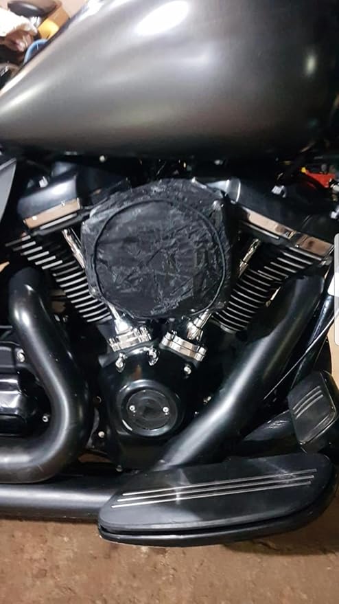 Air Filter Cover Waterproof Air Cleaner Rain Sock Dustproof Protective Air Intake Cover Compatible with Harley Touring FLHR FLHX Road King Street Glide Softail Sportster XL 883 1200 Dyna