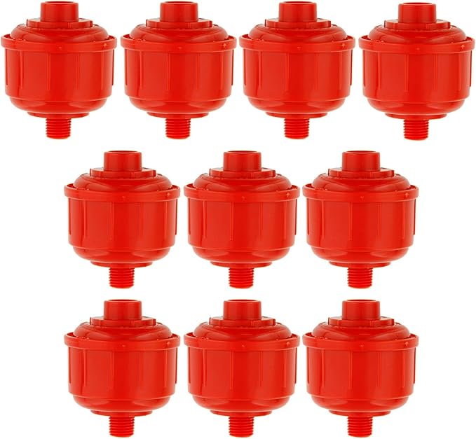 TCP Global 10-Pack Mini Spray Gun Filters with 1/4" Threads for Paint Sprayers and Air Tools - Inline Air/Water Filter