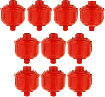 TCP Global 10-Pack Mini Spray Gun Filters with 1/4" Threads for Paint Sprayers and Air Tools - Inline Air/Water Filter