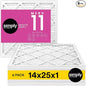 Simply 14x25x1 Air Filter, Merv 11, 6 Pack, For Home AC Furnace & HVAC (Actual Size: 13.75"x24.75"x0.75") DUST, Pet, & Allergy Control