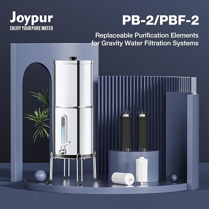 Black Purification Elements,Replacement Filters for ProOne® and Berkey® Filters,ProOne® Big+ or Berkey® Big Countertop Gravity Water Filter System (4 Pack)