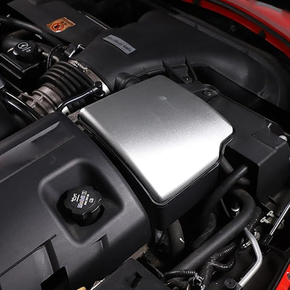 PIUGILH Engine Air Filter Heat Shield Cover Fit for Corvette C6 2005-2013, Aluminum Alloy Engine Air Intake Air Filter Heat Shield Decorative Cover Protection Cover Trim