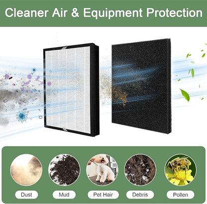 Air Filter Foam Sheet Material Replacement for UNI 12" x 24" x 3/8" 40PPI Coarse Foam Pad Pre Filter Media Washable, Cut to Fit Air Conditioner, Purifier, Aquarium (Black)