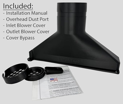 Improved Overhead Dust Port for DeWalt DW735 & DW735X - For 4" Dust Collection Hoses - Made in USA!