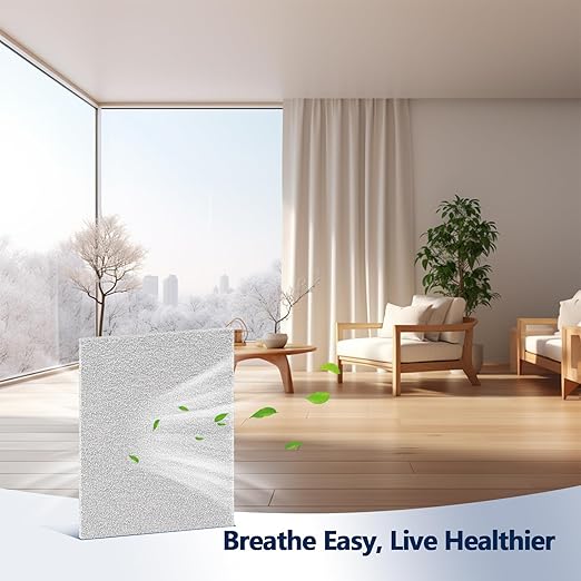 MERV 8 Air Vent Filters 20x100 Inch,Cut to Size Air Filter Material (60+ Filters), Electrostatic Triple Vent Filters for Floor, Ceiling, HVAC & RV Vents, Includes 48 Adhesive Hook Tape