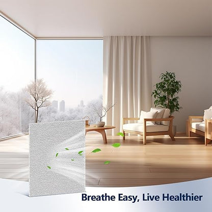 MERV 8 Air Vent Filters 20x100 Inch,Cut to Size Air Filter Material (60+ Filters), Electrostatic Triple Vent Filters for Floor, Ceiling, HVAC & RV Vents, Includes 48 Adhesive Hook Tape