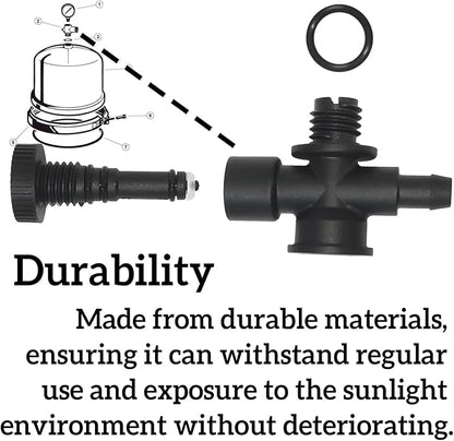 DEX2400S Air Relief Valve and Gauge Adapter Assembly Compatible with Hayward Pro, Super, Micro-Clear DE Series, Pool Sand Filter Pressure Gauge