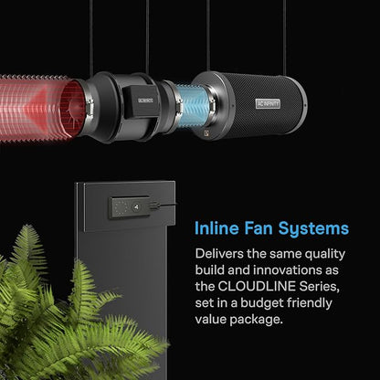 AC Infinity Air Filtration Kit 8”, CLOUDLINE LITE Inline Fan and Carbon Filter Combo, Cooling and Ventilation System for Grow Tents, Hydroponics, Indoor Gardening
